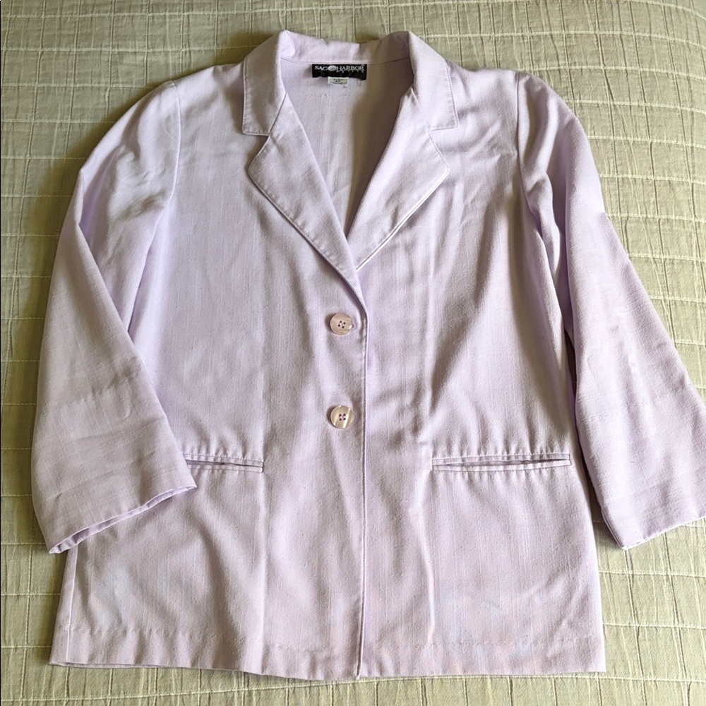 VIntage Sag Harbor Soft Lavender Blazer Jacket